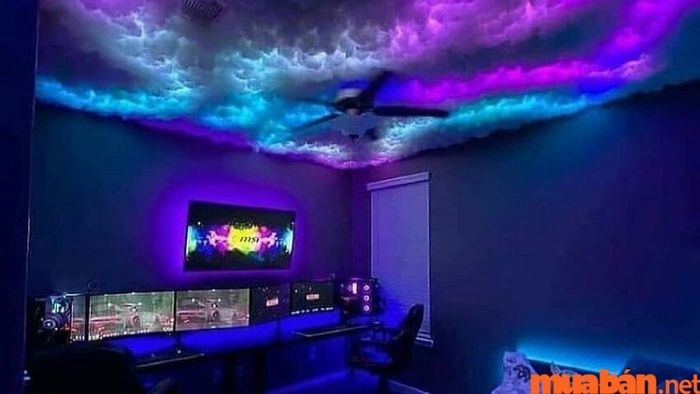 Trang trí phòng ngủ gaming tràn đầy màu sắc