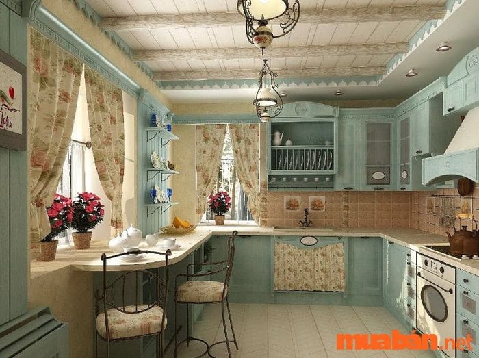 Trang trí nhà bếp vintage theo cách rất ngọt ngào