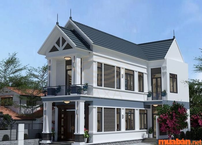 Mẫu nhà ống 2 tầng mái thái 5x20m