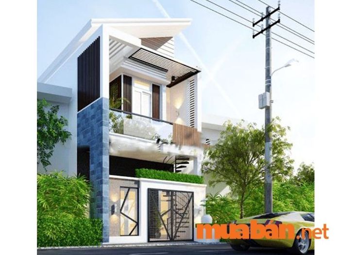 Nhà mái lệch 2 tầng