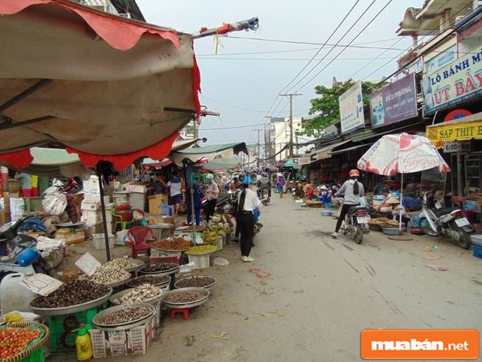 Chợ Bình Chánh là điểm tụ tập đông đảo cư dân