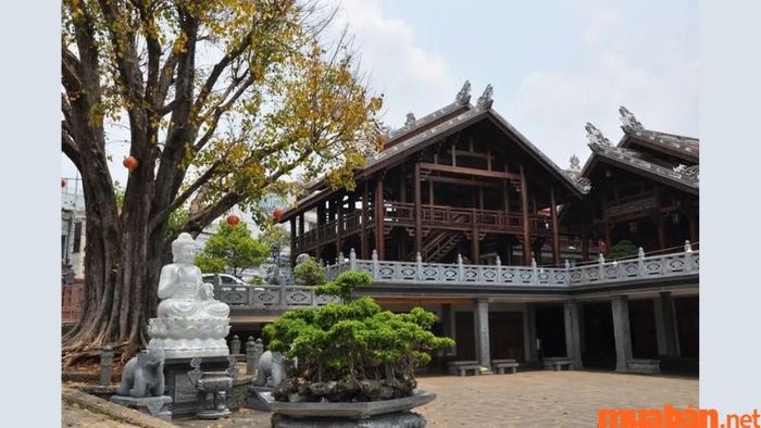 Cây Bồ Đề và tượng Phật lộ thiên