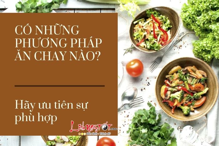 Các phương pháp ăn chay phổ biến