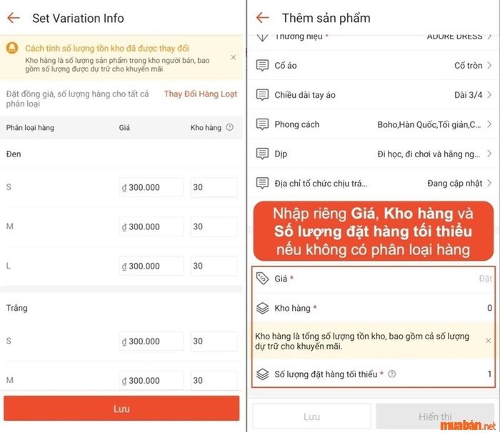 Đăng sản phẩm lên Shopee