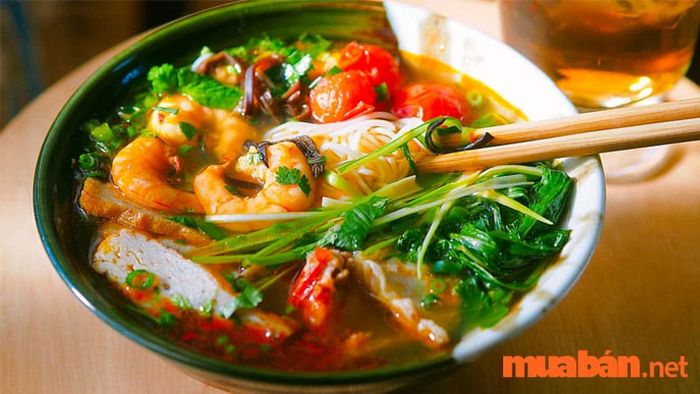 Bún tôm nổi tiếng ở Bình Dương