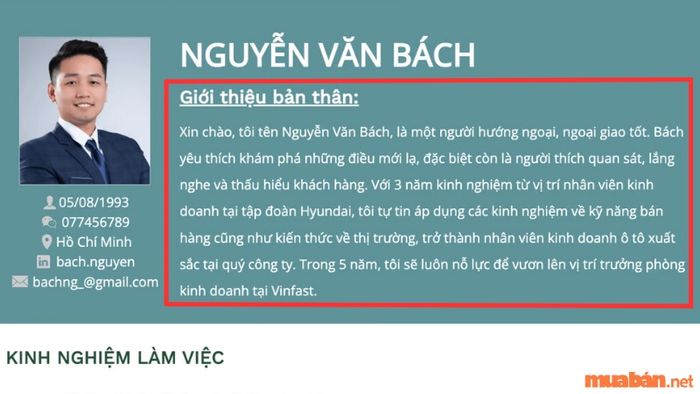 Những thông tin cần thiết trong CV xin việc ngành ô tô
