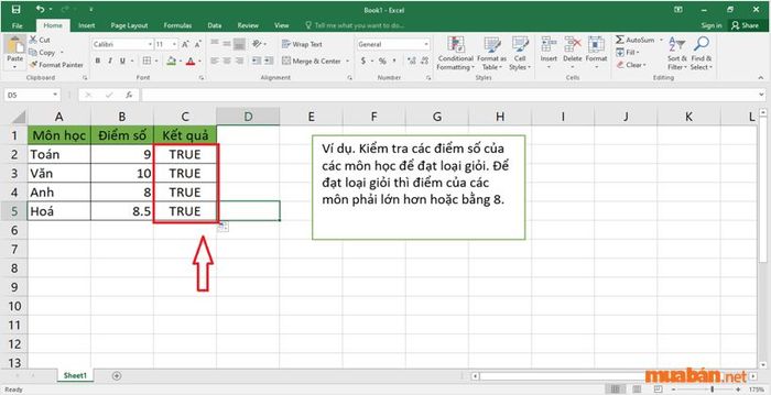 Kéo chuột trái để hiển thị các kết quả khác
