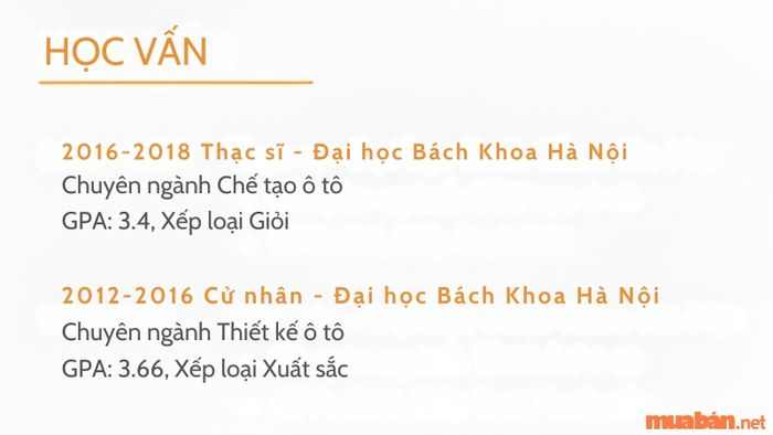 Những thông tin cần thiết trong CV xin việc ngành ô tô