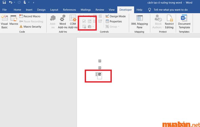 Hướng dẫn tạo ô vuông trong Word