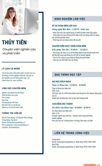 CV cho lĩnh vực tự động hóa và R&D