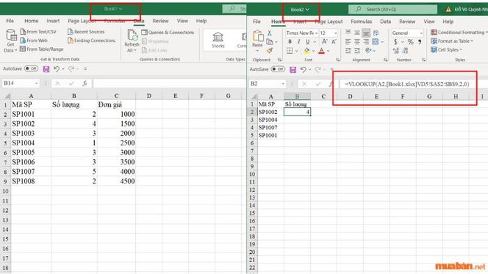Hướng dẫn sử dụng hàm VLOOKUP để tra cứu trong một file Excel khác