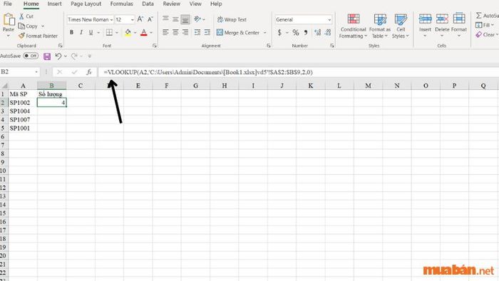 Tra cứu VLOOKUP từ một workbook khác