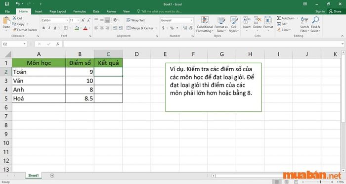 Nhập dữ liệu vào bảng trong Excel