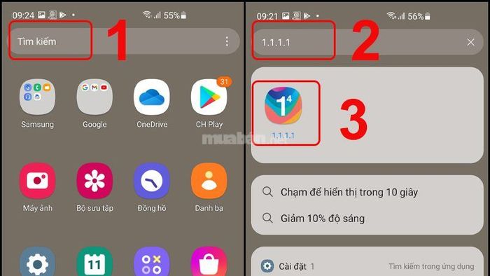 Ứng dụng bị ẩn