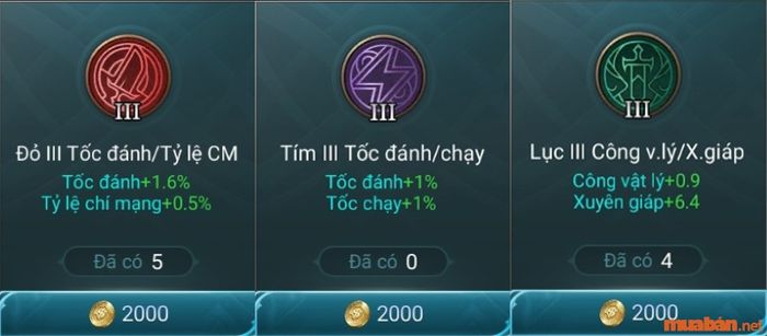 Ngọc cho Tel'Annas trong Liên quân