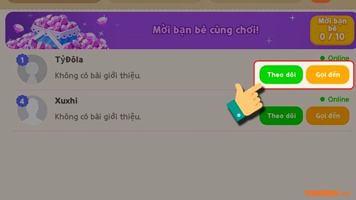 Bước 3: Chọn