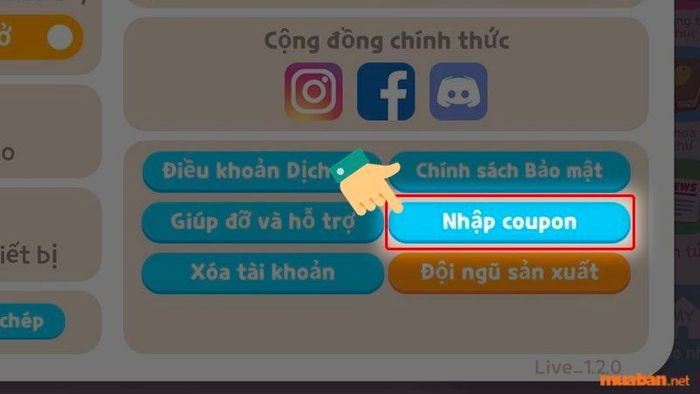 Bước 3: Nhập mã Coupon