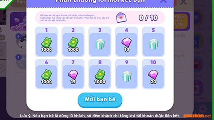Mời bạn bè