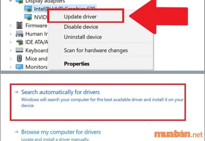 Cài đặt lại driver
