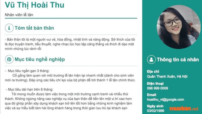 Mục tiêu nghề nghiệp của lễ tân khách sạn