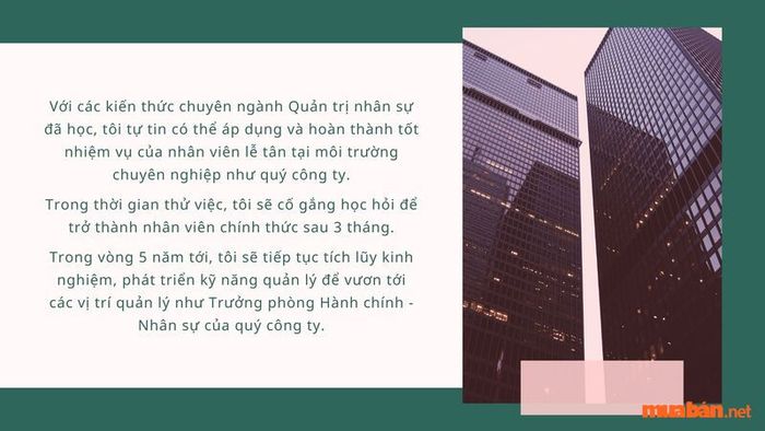 Mục tiêu nghề lễ tân công ty 2