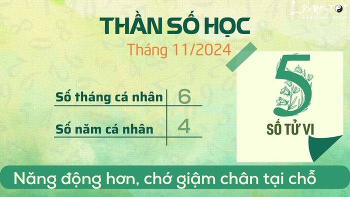 Bói Thần số học tháng 11/2024 - Số 5