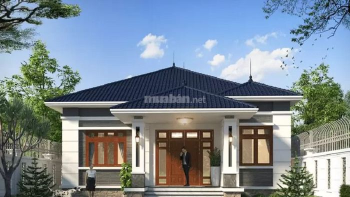 Nhà cấp 4 mái Nhật với 2 phòng ngủ
