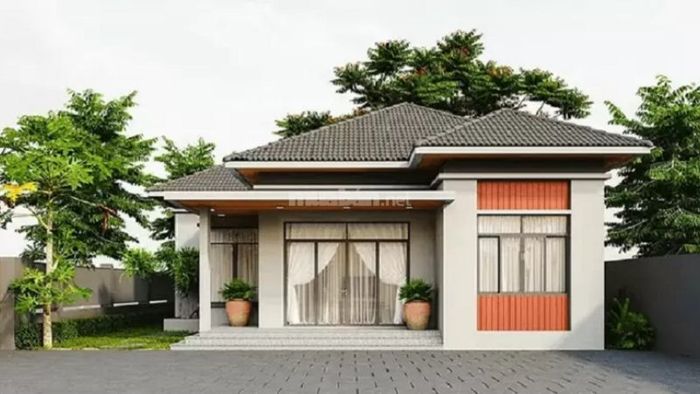 Nhà cấp 4 mái Nhật hiện đại với khung kính trẻ trung và thời thượng