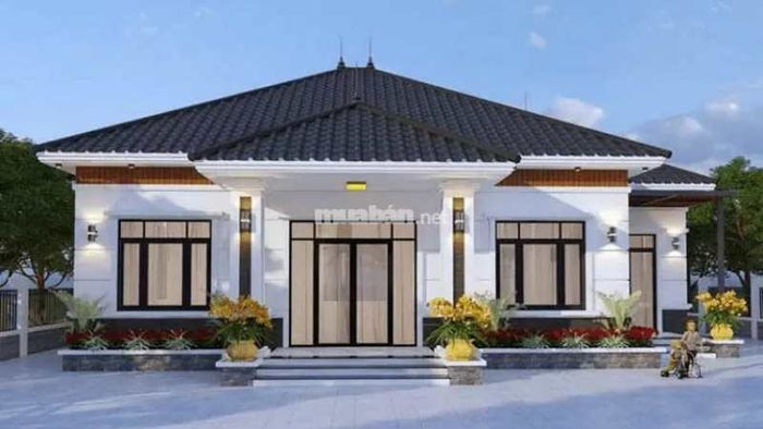 Mái Nhật mang đến vẻ đẹp tinh tế và sang trọng cho ngôi nhà.