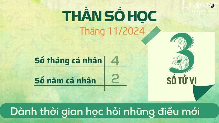 Bói Thần số học tháng 11/2024 - Số 3