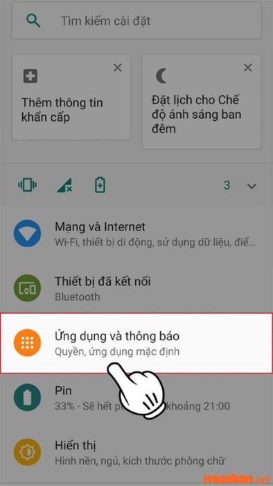 Bước 2 trong quy trình sửa lỗi ứng dụng ngăn chặn truy cập Google Play