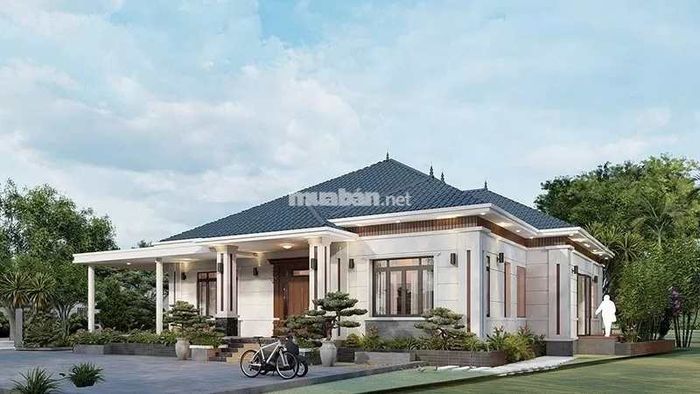 Mái Nhật kết hợp với các chi tiết gỗ và kính tạo nên điểm nhấn thú vị.