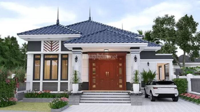 Mẫu nhà cấp 4 mái Nhật 3 phòng ngủ rộng rãi