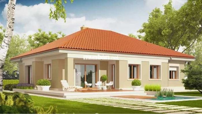 Nhà mái Nhật 1 tầng luôn thoáng đãng, rất phù hợp với khí hậu Việt Nam.