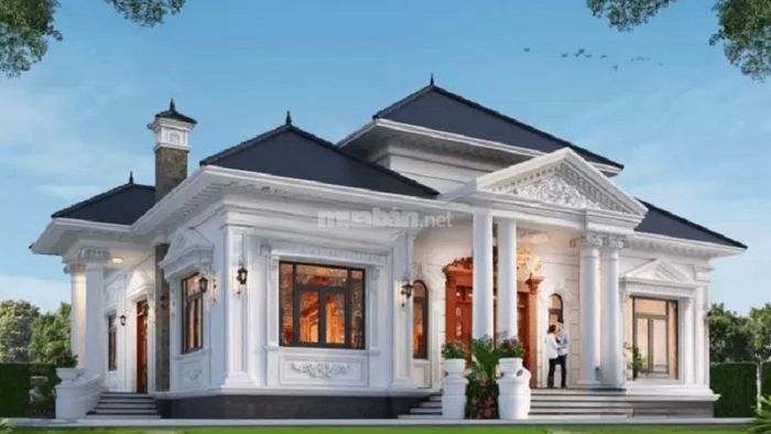 Nhà cấp 4 mái Nhật một tầng tân cổ điển với vẻ đẹp khang trang