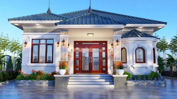 Nhà cấp 4 mái Nhật một tầng tân cổ điển với thiết kế sang trọng