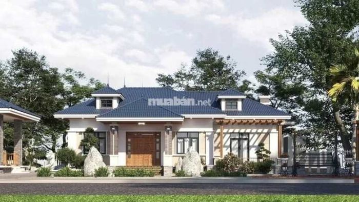 Thiết kế nhà vườn bao quanh, mang lại sự kết nối chặt chẽ với thiên nhiên.