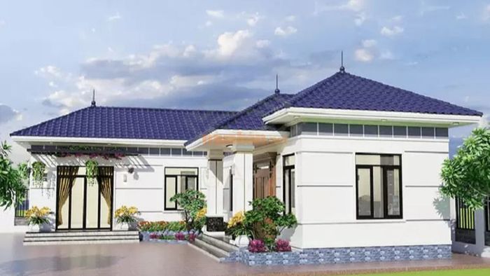 Nhà cấp 4 mái Nhật kiểu chữ L được ưa chuộng