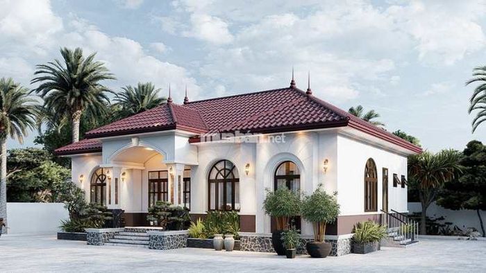 Mái Nhật kết hợp với các đường nét tân cổ điển tinh tế và sang trọng.