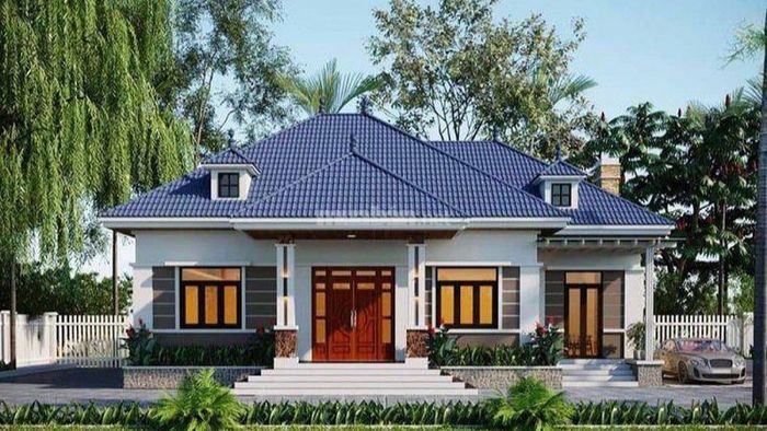Nhà cấp 4 mái Nhật 3 phòng ngủ và 1 phòng thờ sang trọng và tiện nghi