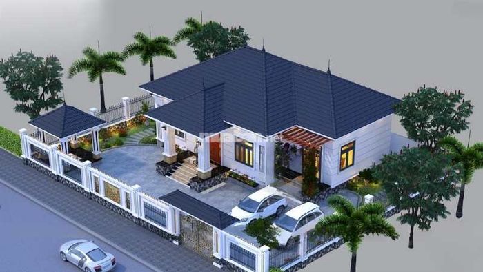 Mẫu thiết kế yêu cầu một diện tích xây dựng lớn.