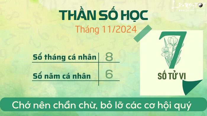 Bói Thần số học tháng 11/2024 - Số 7