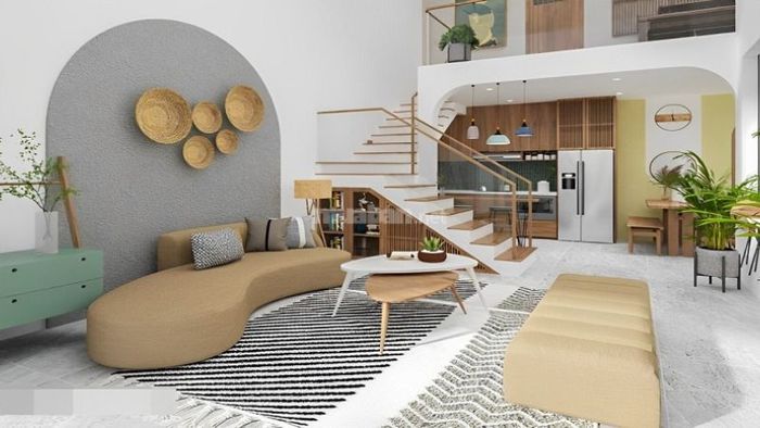 Nhà cấp 4 mái Nhật có gác lửng được thiết kế đầy đủ tiện ích