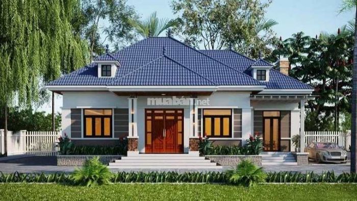 Khu vườn rộng lớn với nhiều cây xanh, tạo nên bầu không khí trong lành.