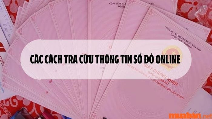 phương pháp tra cứu sổ đỏ