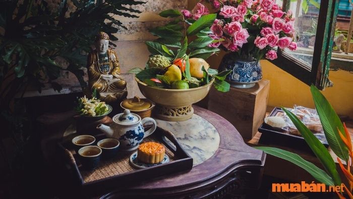 Mâm cúng Tết Hạ Nguyên