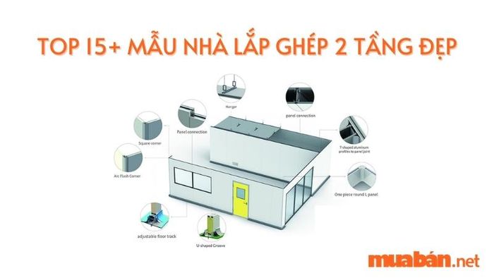 15+ Mẫu nhà lắp ghép 2 tầng đẹp, hiện đại và tiện nghi