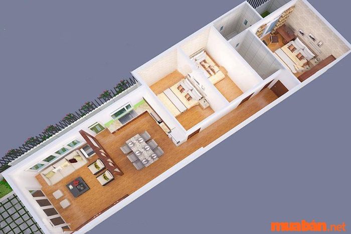 Mẫu nhà cấp 4 đẹp với diện tích 100m2 và 3 phòng ngủ