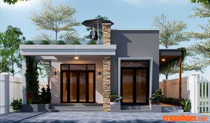 Mẫu nhà cấp 4 đẹp kiểu mái bằng