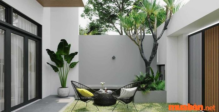 Mẫu nhà cấp 4 đẹp với tiểu cảnh hiện đại